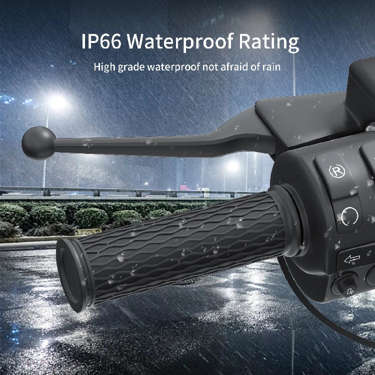 WUPP CS-1819A1 12V IP66 Waterproof 5 Heat Settings Fast Heating Motorcycle Heated Handlebar Silicone Sleeve Grips Cover