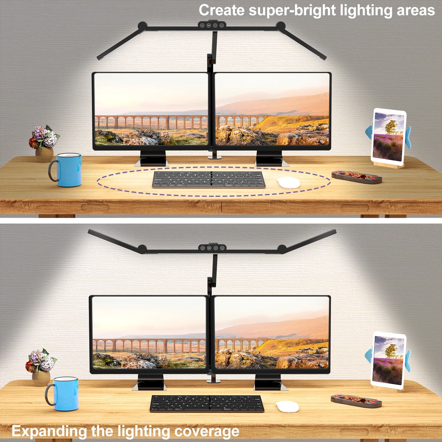 2023 New Arrival Office Study Reading Lamp Swing Arm Led Desk Lamp with Clamp