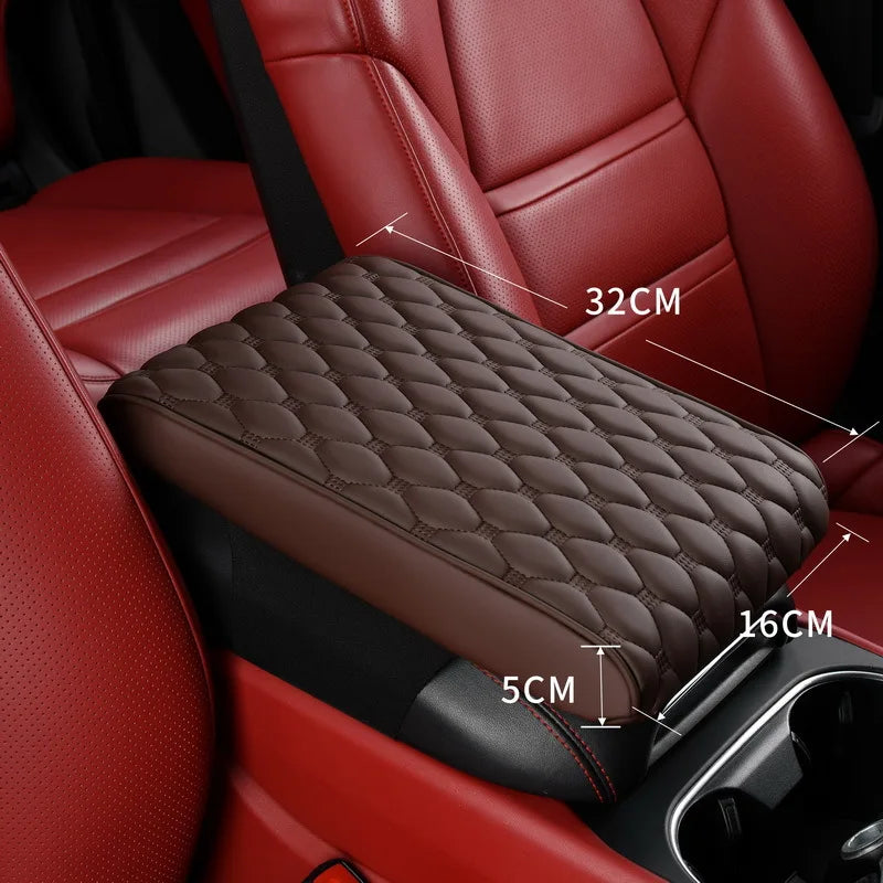 Waterproof Car Center Console Armrest Cover PU Leather Car Console Arm Rest Lid Protector Booster Cover