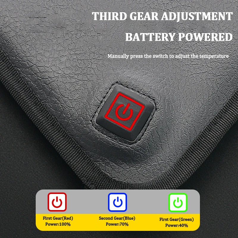 Winter Warm 12V Electric Waterproof Heated Motorcycle Seat for ATV for Cold Weather Riding Comfort