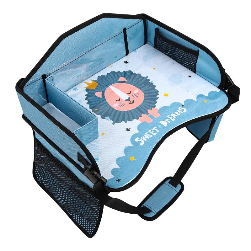 Wholesale Cartoon Baby Stroller Tray Child Dining Drink Table Car Play Tray Durable Travel Tray Kids Portable Car Travel Table