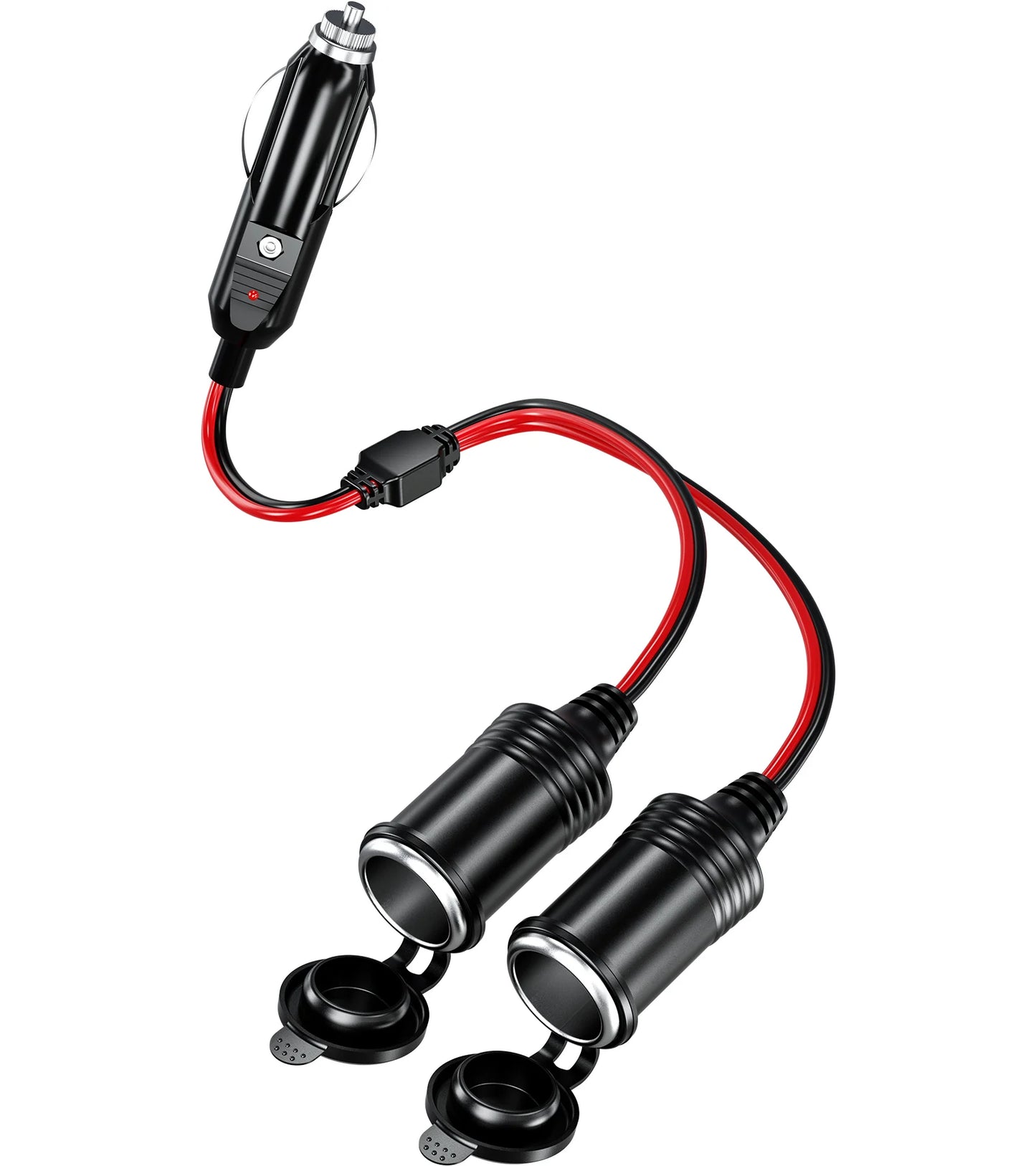 Wholesale Price 1 to 2 Car Cigarette Lighter Splitter Adapter 2 Socket 24v Plug Socket Power Charger 15 cm Length Charger