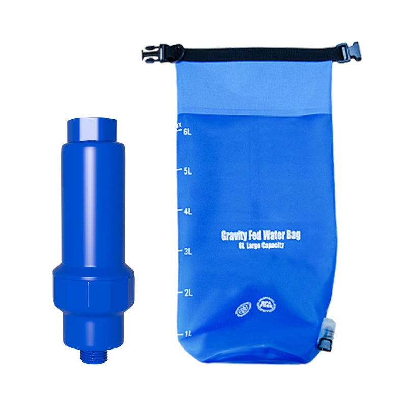 Filterwell 6L TPU Outdoor Portable Gravity Water Filter Purifier Filter Water Bag Camping