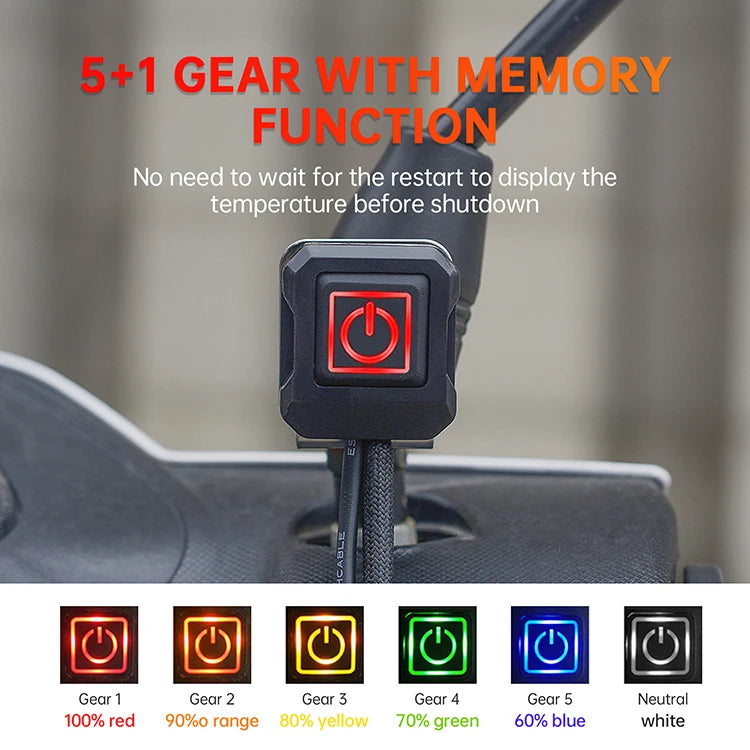 Waterproof Heated Film Bike Grip Motorcycle Handgrip Heater Pad with Temperature Control Switch for Body Systems