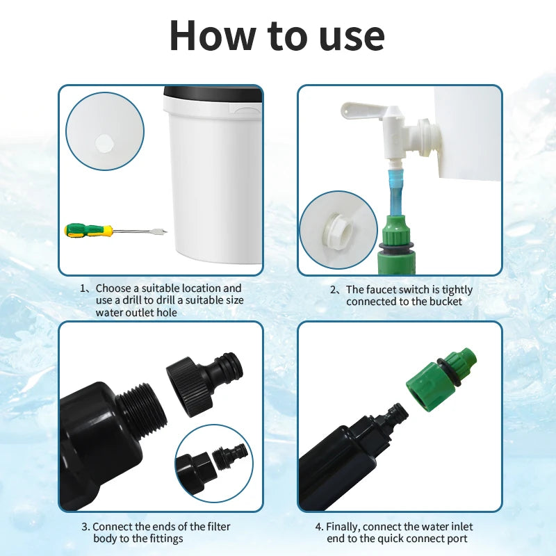 Filterwell Plastic Bucket Gravity Water Filter