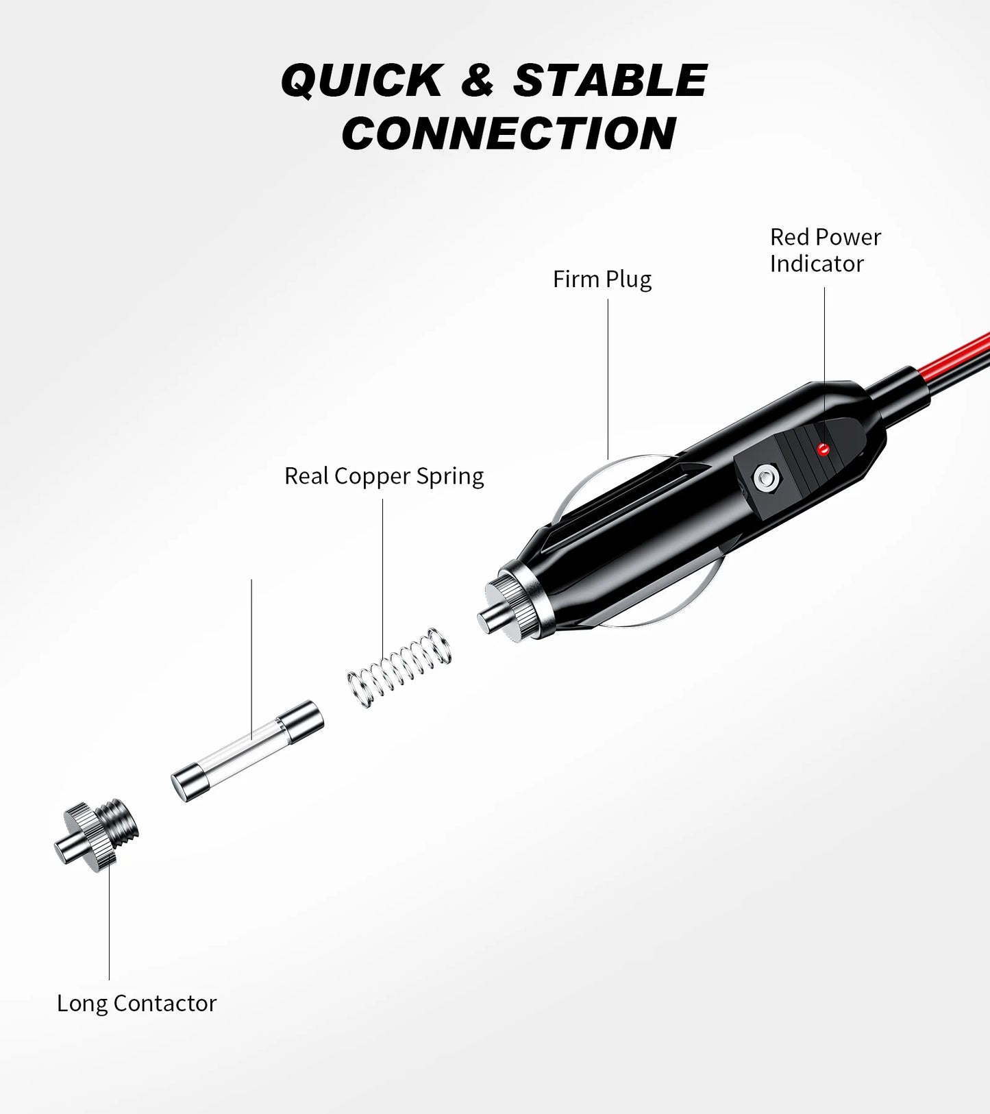 Wholesale Price 1 to 2 Car Cigarette Lighter Splitter Adapter 2 Socket 24v Plug Socket Power Charger 15 cm Length Charger