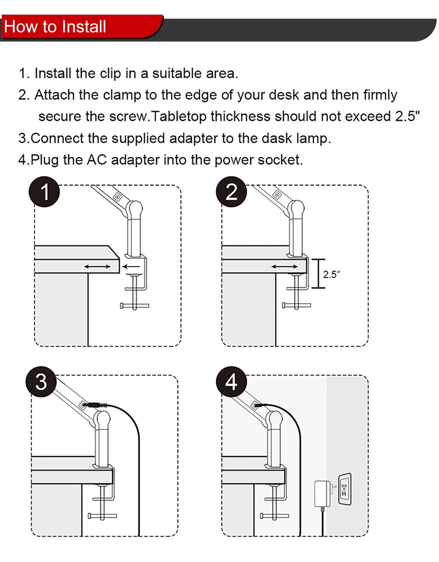 Bedside Studying Office Lamp Lighting Brightness Adjustable Rotation LED Reading Lamp Table Lamps for Bedside Reading