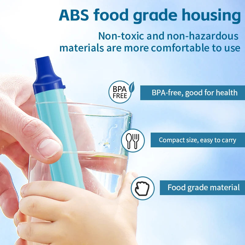 Filterwell Hiking Personal Mini Survival Camping Travel Emergency Life Portable Outdoor Water Filter Filtration Straw