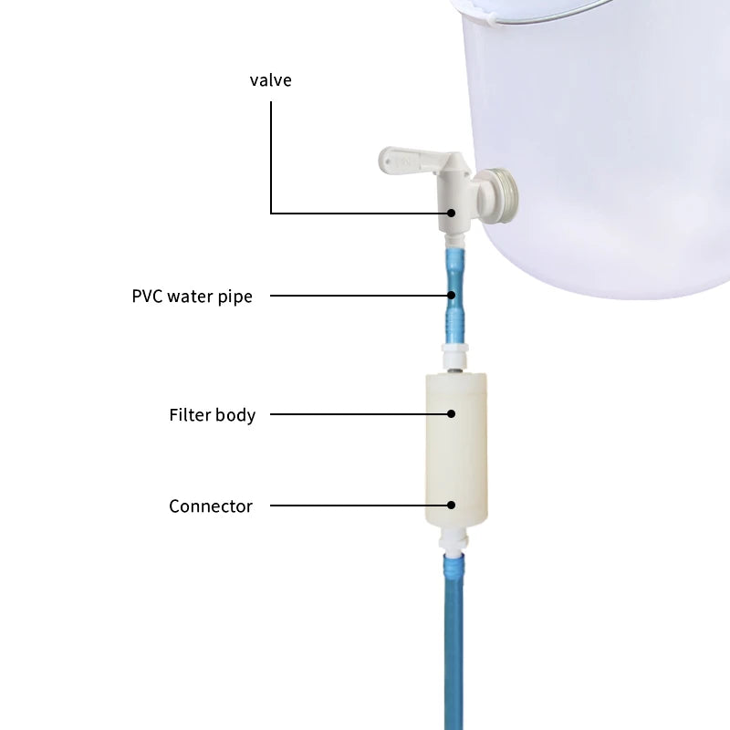 Filterwell Portable Outdoor Camping Hiking UF Plastic Bucket Gravity Water Filter