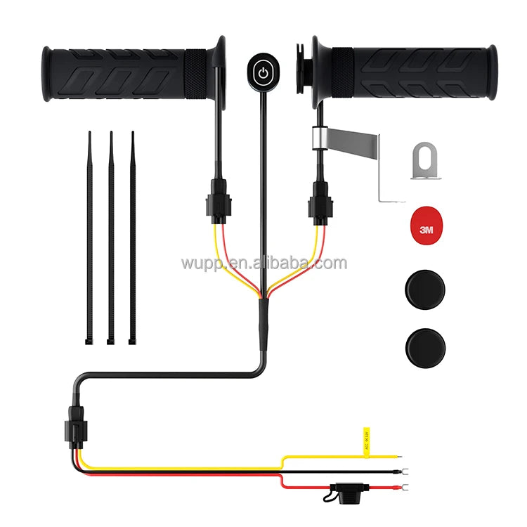 Winter Heated Handlebar 5+1 Gear Motorcycle Electric Heating Grip with Memory Function