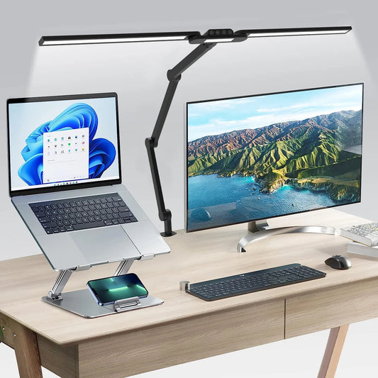 Reading Lamp Eye-Caring Architect Task Lamp for Dual Monitor, Designer Desk Lamp for Office Home