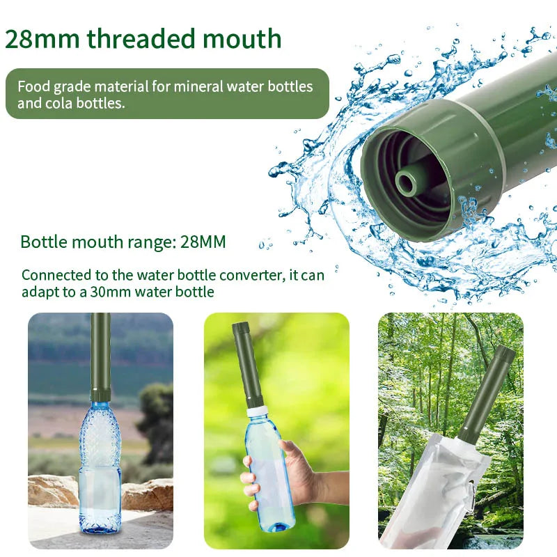 Filterwell Water Filtration Straw Personal Mini Camping Hiking Outdoor Portable Life Water Filter Straw