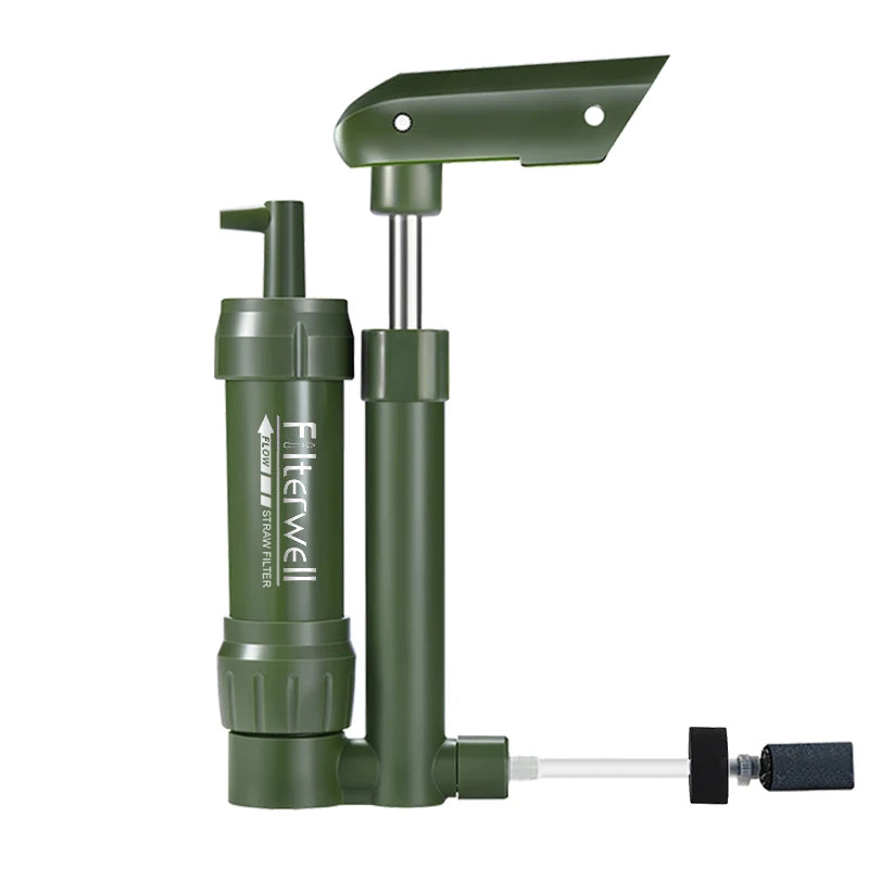 Filterwell Mini Pocket Hand Pump Travel Outdoor Portable Personal Hiking Camping Life Survival Water Purifier Filter Emergency