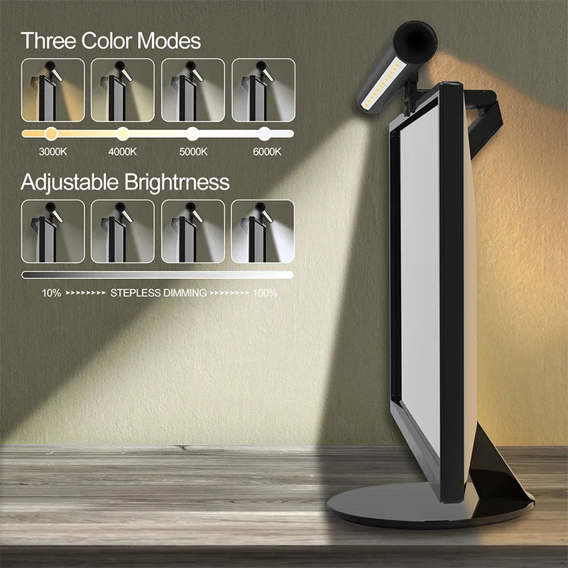 E-Reading LED Task Lamp 41CM Game Lights Touch Dimming With 4 Color Temperature 5W Computer Screen Monitor Light Bar