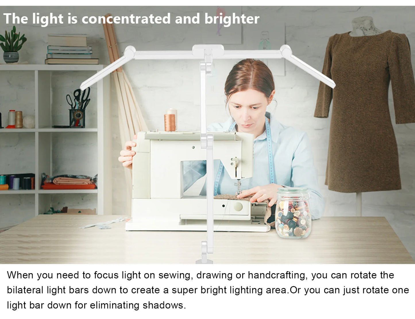 LED Desk Lamp With Clamp Computer Desk Light With Dimmable Color Brightnessdesigner Led Table Lamp for Bedside Reading Room