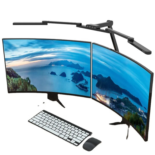 LED Desk Lamp for Home Office - 24W Bright Desk Light With Clamp Eye Caring Architect Task Light  Working Light Stand