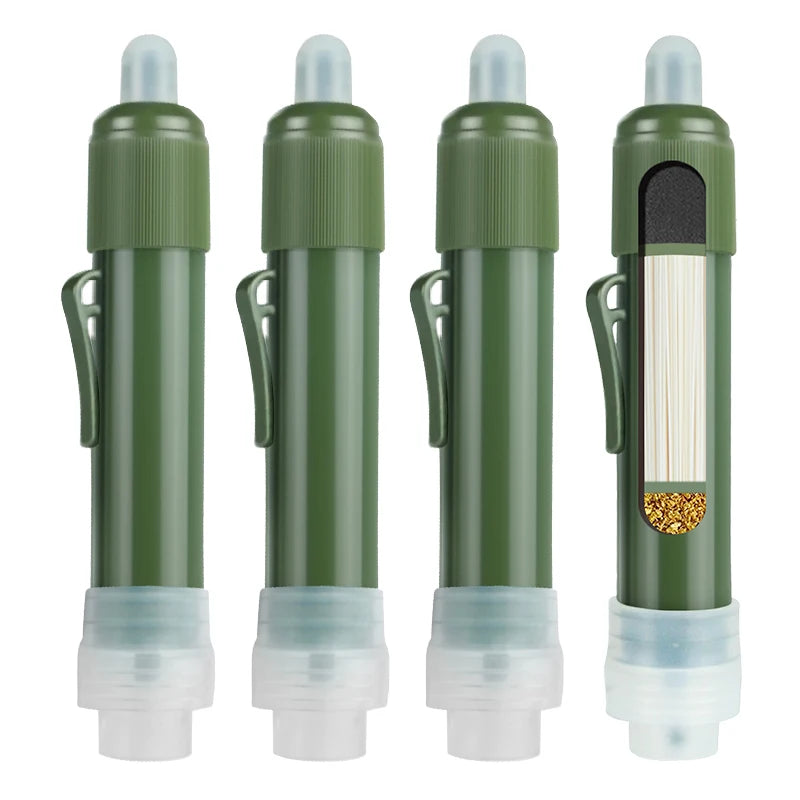 Filterwell 4Pieces KDF UF Membrane Outdoor Camping Mini Portable Personal Water Filtration System Water Filter Straw