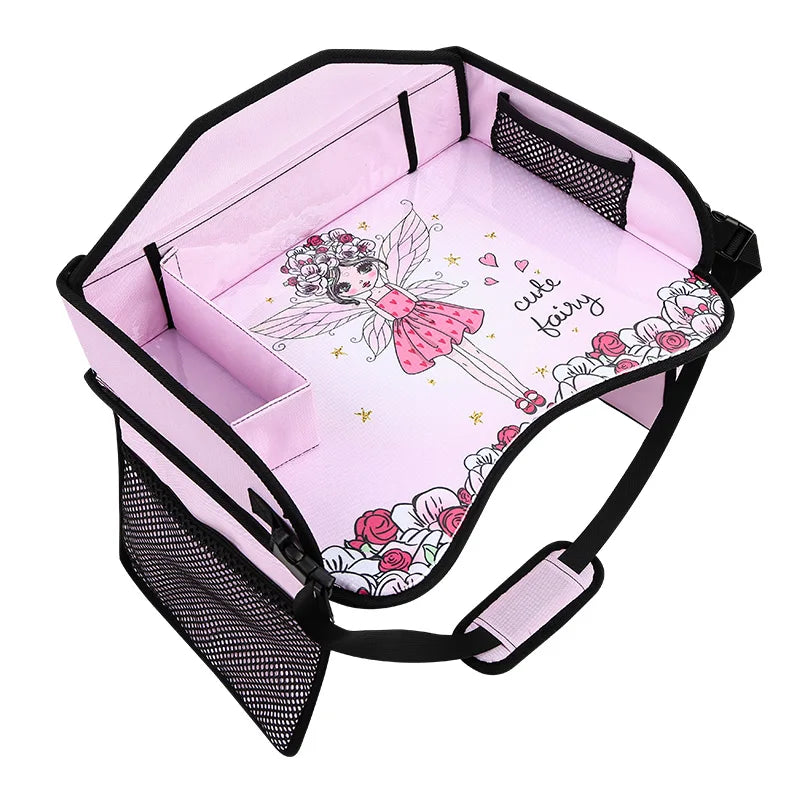 Wholesale Cartoon Baby Stroller Tray Child Dining Drink Table Car Play Tray Durable Travel Tray Kids Portable Car Travel Table
