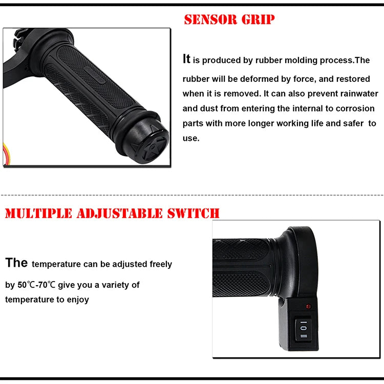 Winter Protection Motorcycle Hand Warmer Electric Heating Handle Hot Grips Heater for Biker Motorcycle