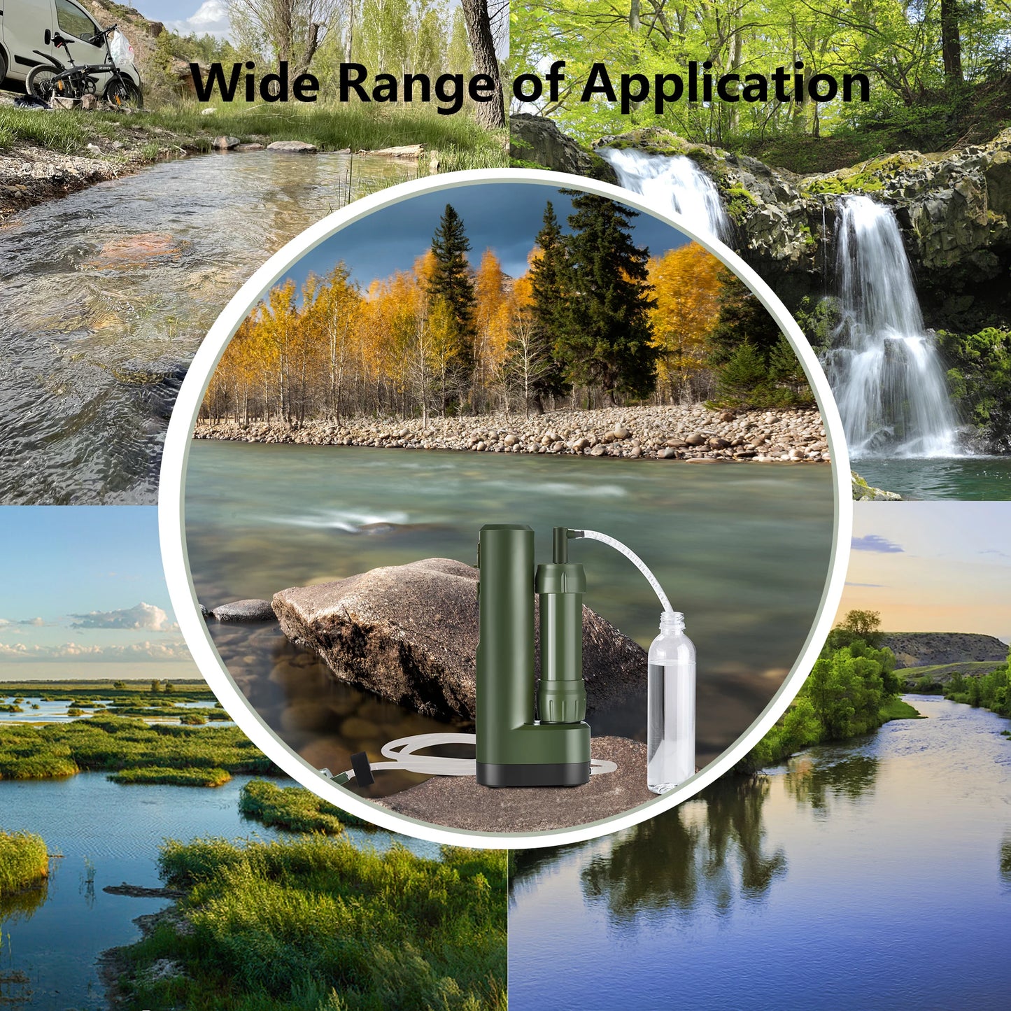 Filterwell Survival Camping Hiking Emergency Personal Portable Outdoor Electric Water Purifier Filter Straw