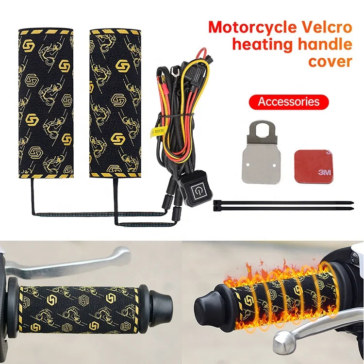 Waterproof Heated Film Bike Grip Motorcycle Handgrip Heater Pad with Temperature Control Switch for Body Systems