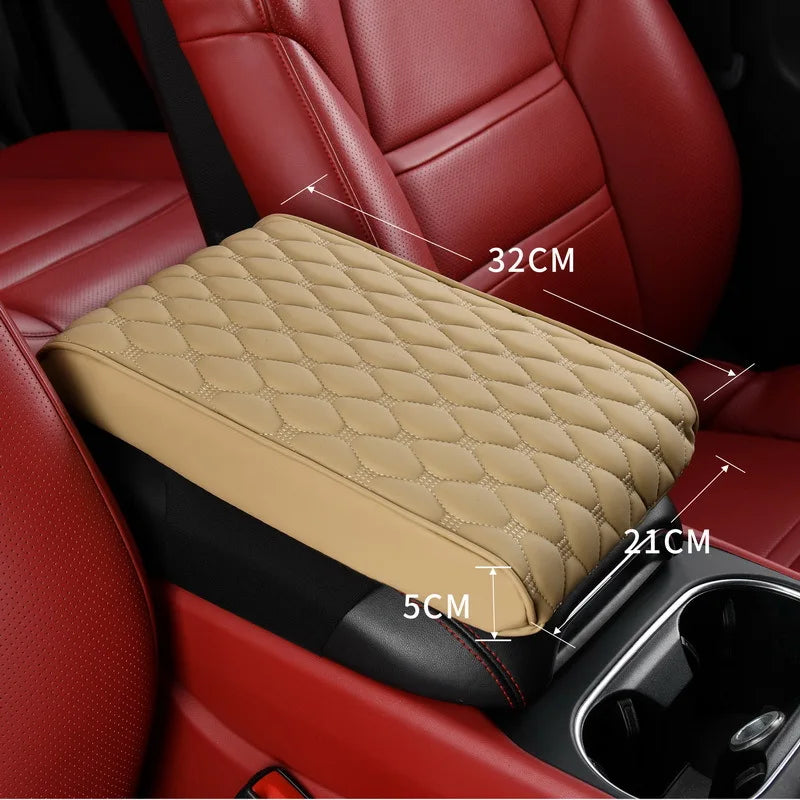 Waterproof Car Center Console Armrest Cover PU Leather Car Console Arm Rest Lid Protector Booster Cover