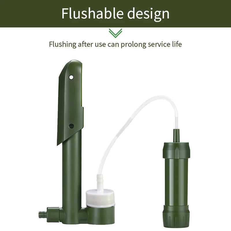 Filterwell Mini Pocket Hand Pump Travel Outdoor Portable Personal Hiking Camping Life Survival Water Purifier Filter Emergency