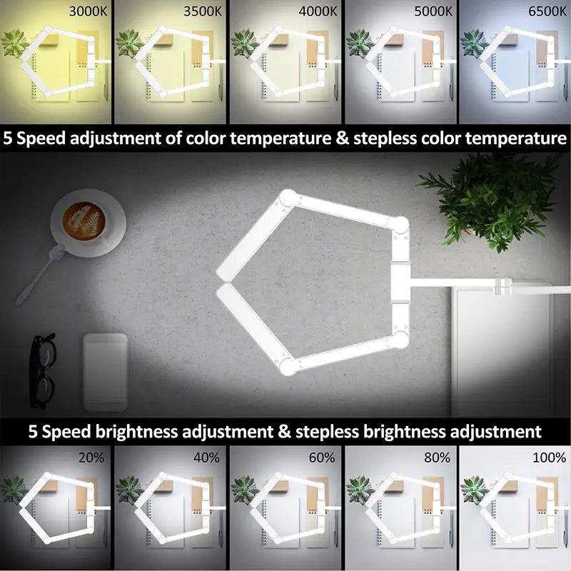 Modern Desk Lamp Dimmable Office Light, Touch Controlled Reading Light,warm Light Table Lamp for Study Desk