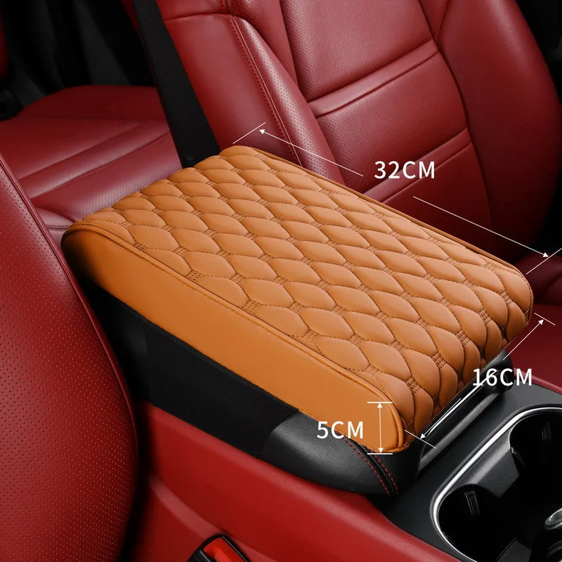 Waterproof Car Center Console Armrest Cover PU Leather Car Console Arm Rest Lid Protector Booster Cover