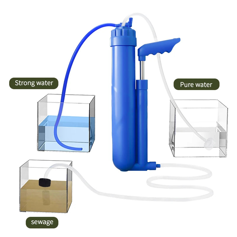 Filterwell Camping Travel Personal Water Filter Emergency Activated Carbon Block Portable Outdoor Hand Pump Water Filter