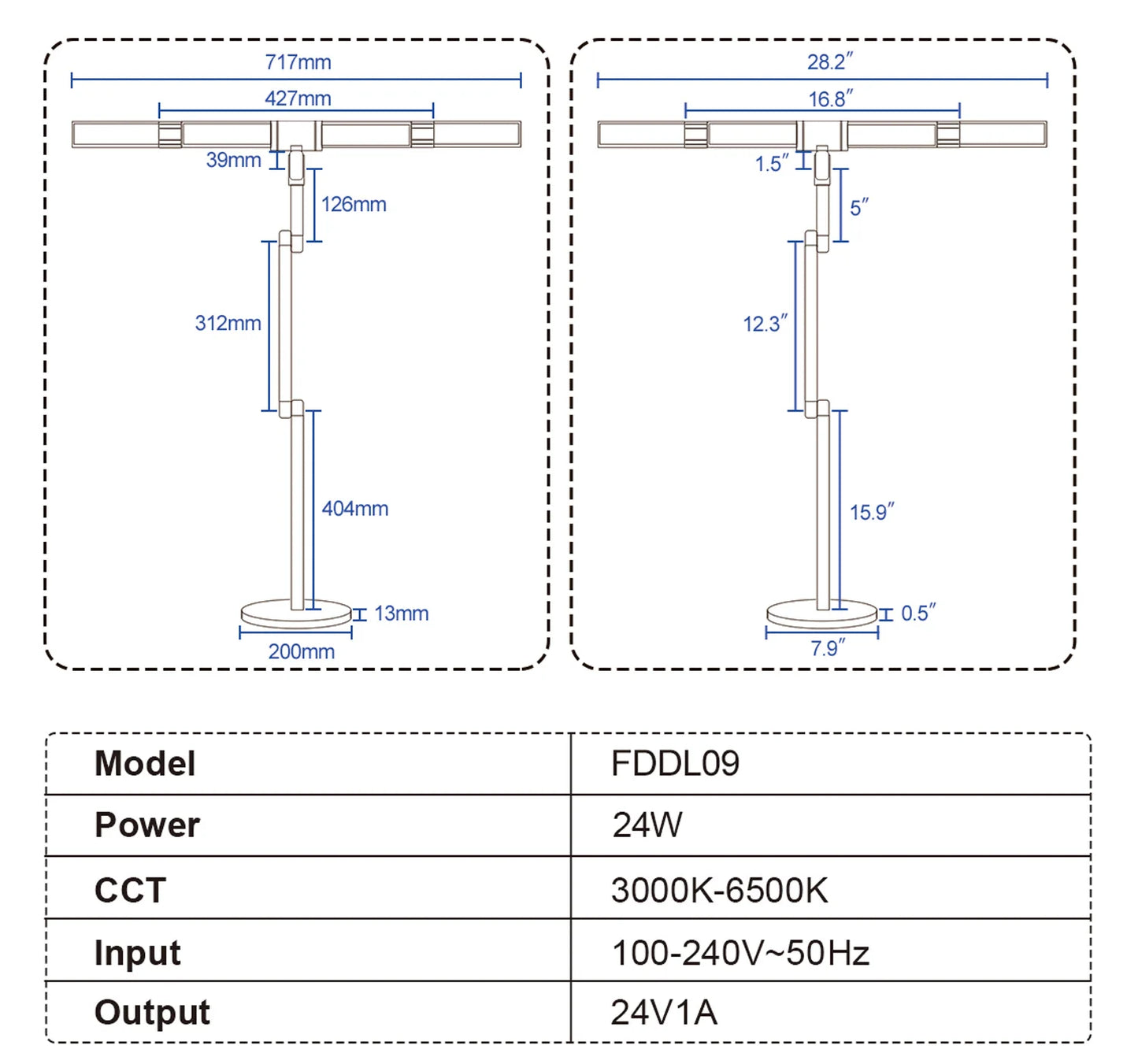 Led Desk Lamp Dimmable Table Lamp Reading Lamp