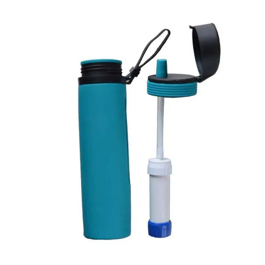 Water Filter Straw Camping Water Filter Hiking Straw Water Bottle with Straw Filter