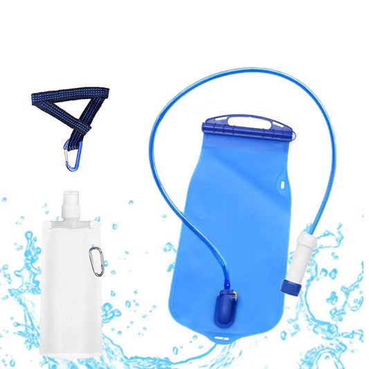 Gravity Water Filter Straw, Portable Water Purifier Survival for Camping, Hiking, Backpacking and Emergency Preparedness