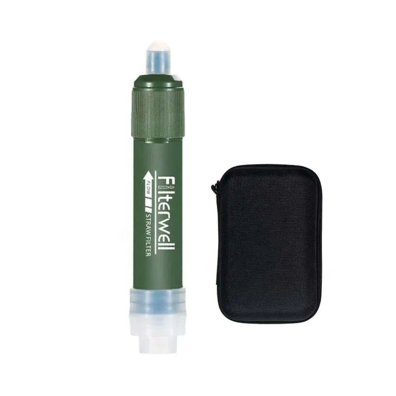 Filterwell UF Membrane Camping Outdoor Personal Life Water Filter Straw Survival Kit Gear