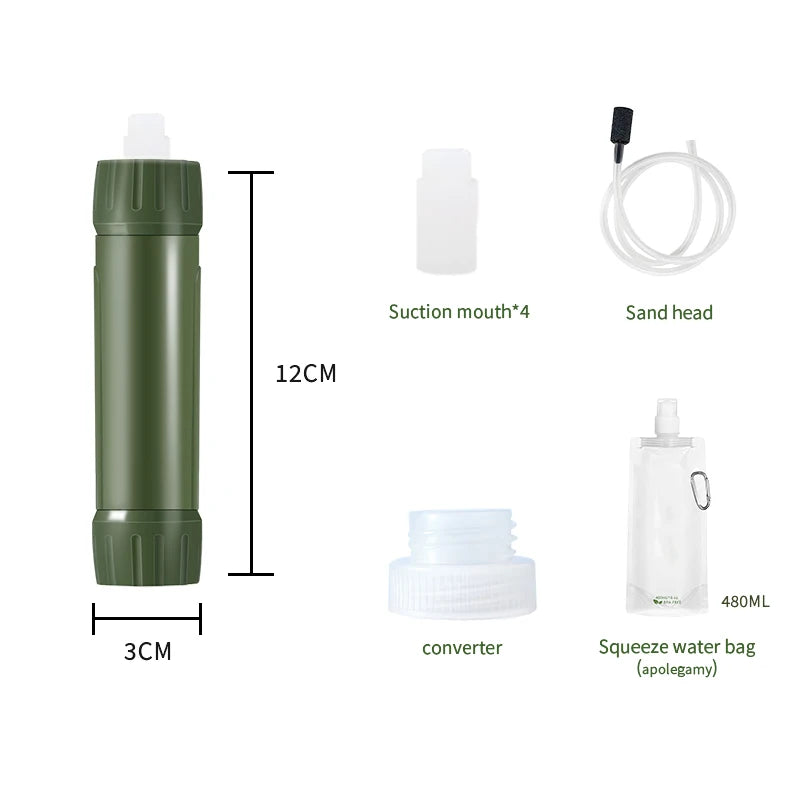 Filterwell 0.01 Micron UF Membrane Outdoor Mini Camping Survival Travel Personal Portable Water Filter Straw