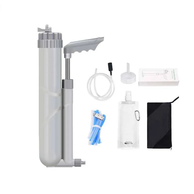 Filterwell Personal UF Membrane Travel Water Filter  Water Purifier Camping Hand Pump Outdoor Water Filter