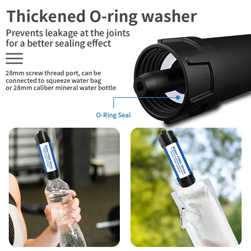 Filterwell Mini Camping Travel Hiking Personal Water Purifier Portable Life Emergency Survival Outdoor Water Filter Straw