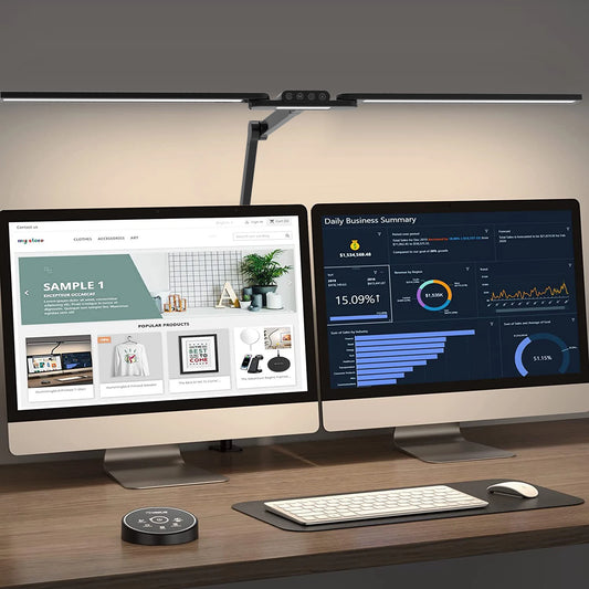 Funderled  Desk Light Table Lamp for Home Office 24W Transformable LED Desk Lamp with Swing Arm