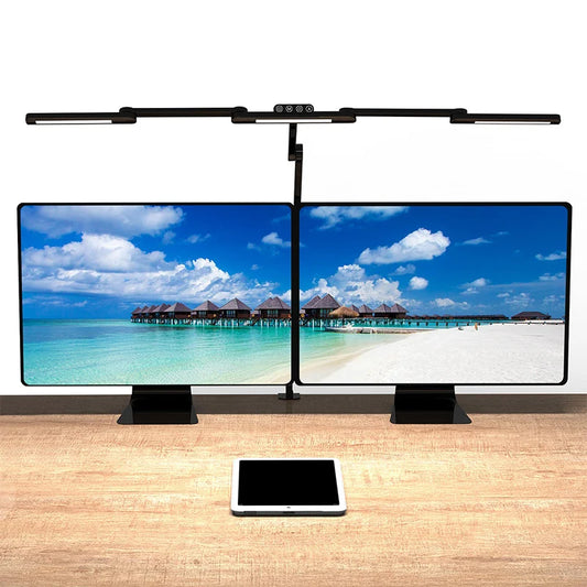 Adjustable Swing Arm Table Desk Lamp with Clamp for L Shape Desktop Super Bright Led Desk Lamp with Memory Function