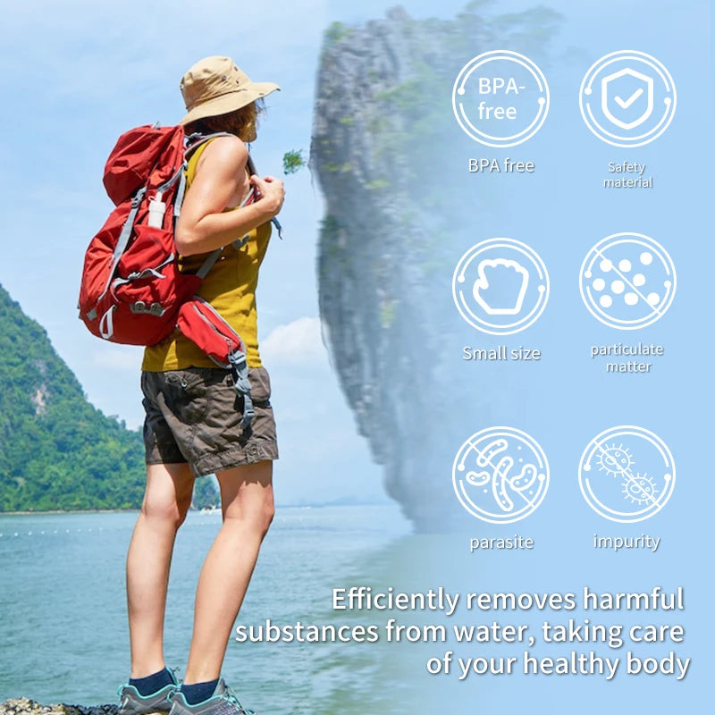 Filterwell Outdoor Camping Hiking Travel  Emergency Personal Portable Survival Life Water Filter Purifier Straw