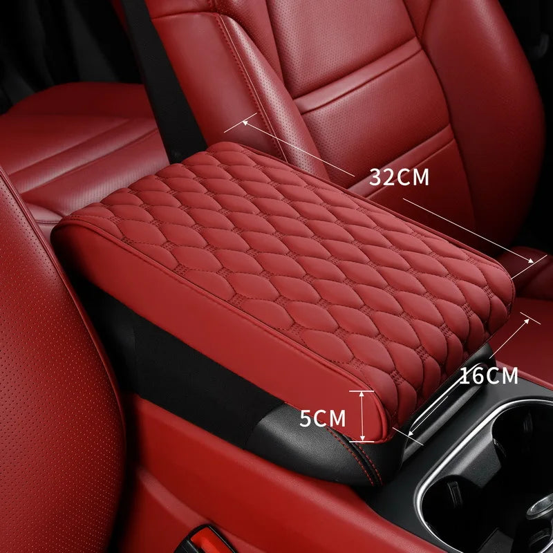 Waterproof Car Center Console Armrest Cover PU Leather Car Console Arm Rest Lid Protector Booster Cover