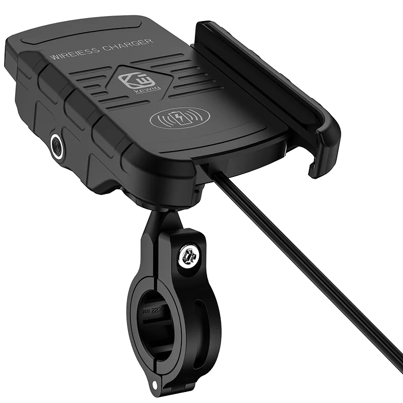 Waterproof Motorcycle Wireless Charging Mobile Phone Holder Electric Bike Phone Mount With Wireless Charger