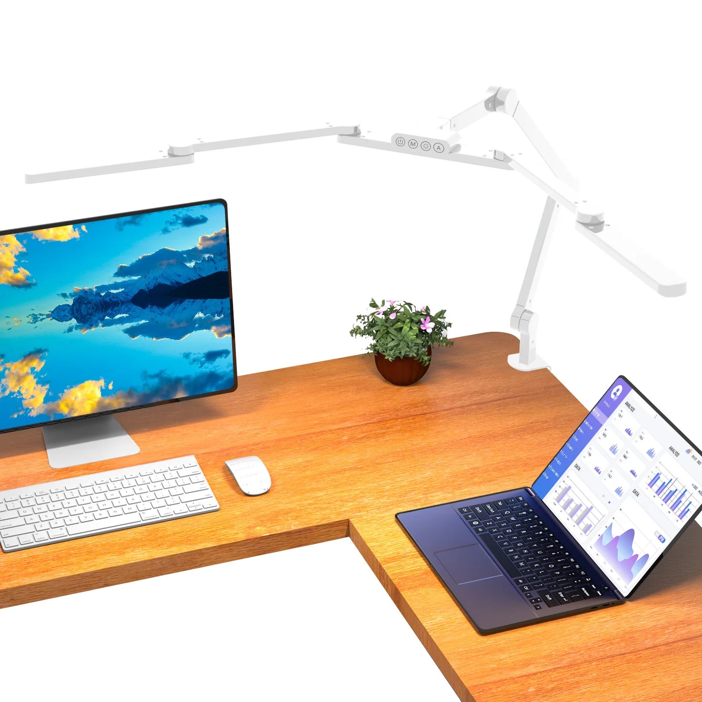 LED Desk Lamp With Clamp, Eye-Caring Clip on Lights for Home Office, 3 Modes 10 Brightness, Bedside Lamp Modern