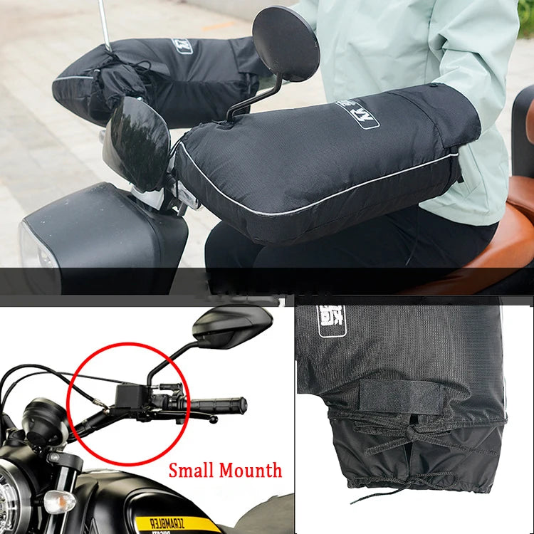 Winter Waterproof Motorcycle Gloves Scooter Warm Handle Bar Hand Muffs Mitts Cover for Bike for Motorbody Systems