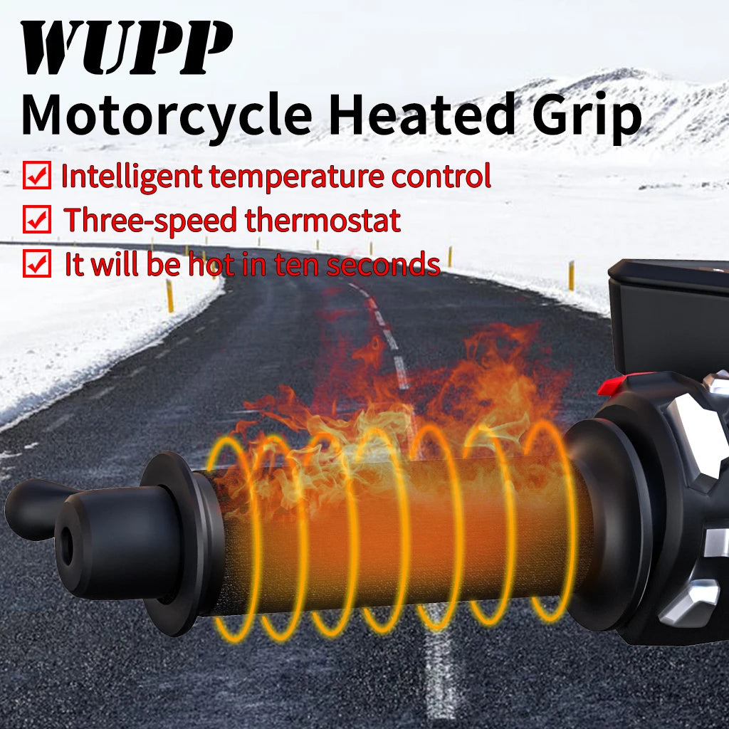 12V Electric Heating Pad Motorcycle Handlebar Grips Heated Cover with Heat Element for Bike Body Systems