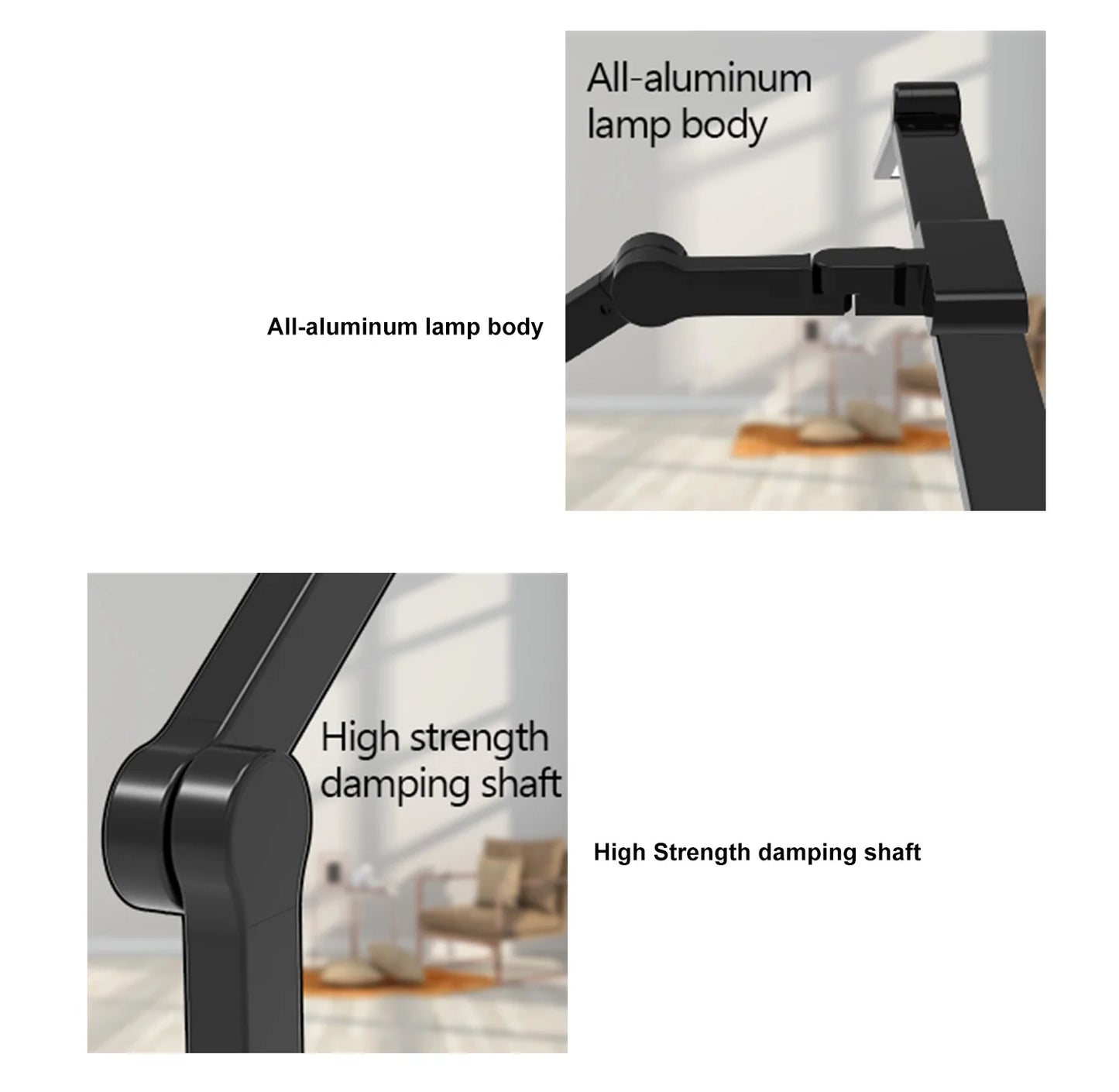 Adjustable Bedroom Living Home Office Double Swing Arm Bright Led Desk Light Table Lamp