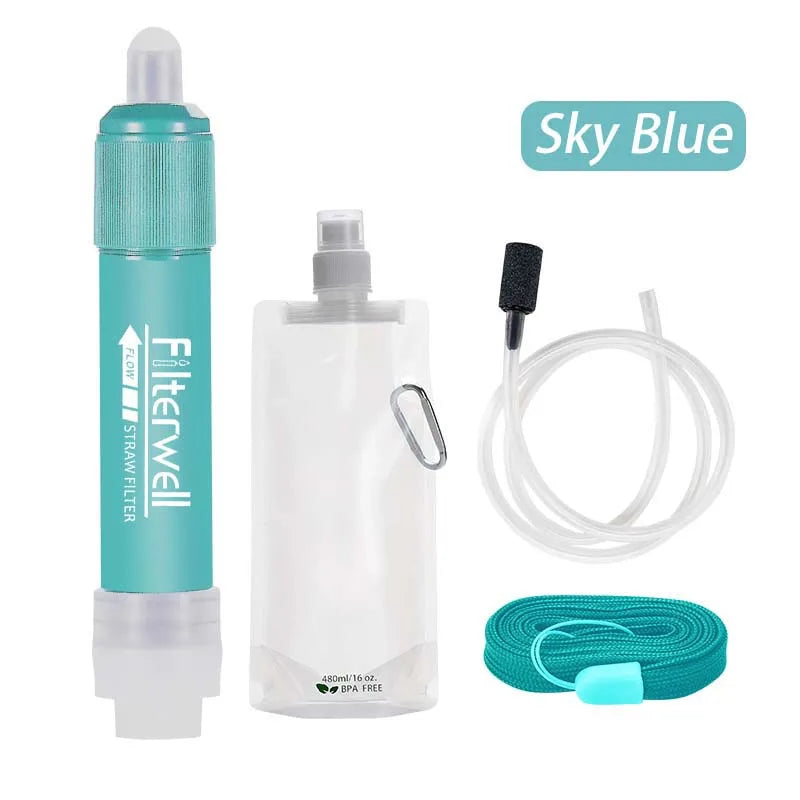 Multi Functional Camp Water Treatment Survivor Live  Water Straw Filter