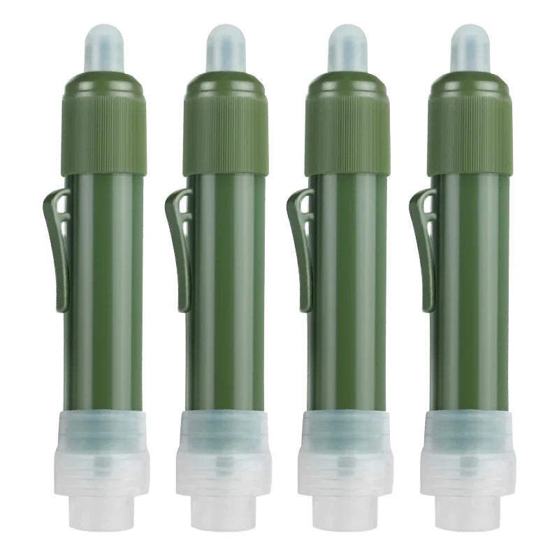 Filterwell 4Pieces KDF UF Membrane Outdoor Camping Mini Portable Personal Water Filtration System Water Filter Straw
