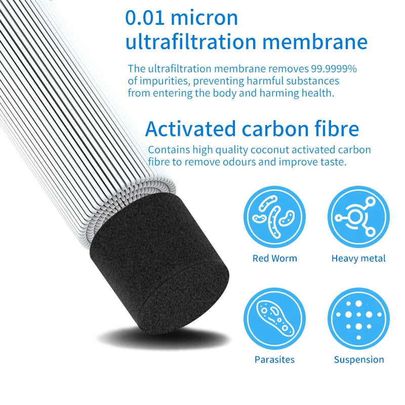 Filterwell UF Membrane Mini Hiking Outdoor Camping Water Filter Personal Portable Life Water Filter Straw