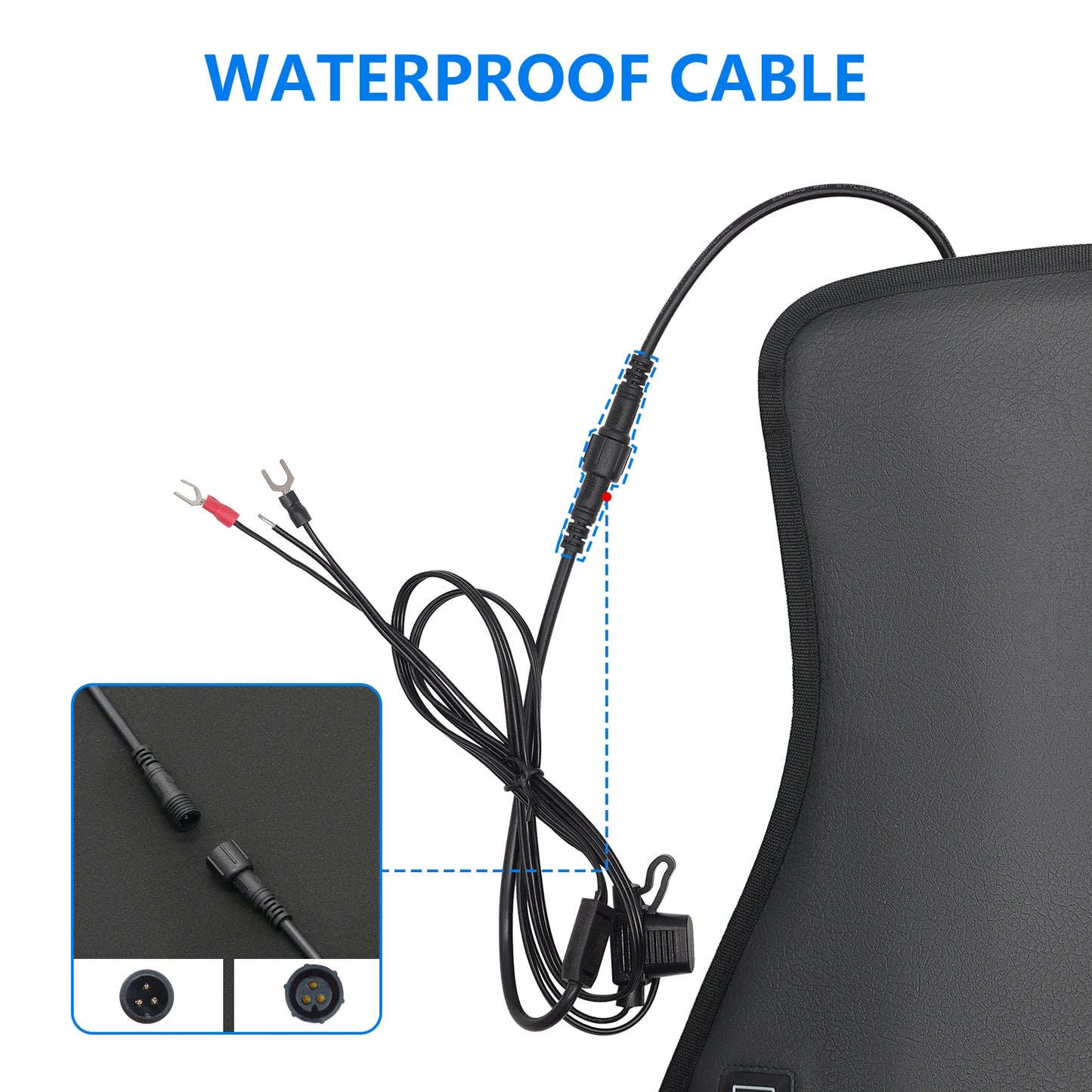 Winter Warm 12V Electric Waterproof Heated Motorcycle Seat for ATV for Cold Weather Riding Comfort